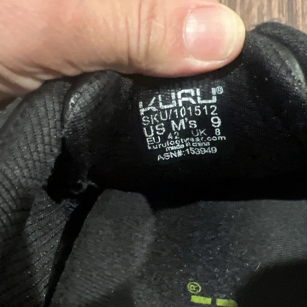 KURU Chicane Mens Black Size 9 Leather Comfort Trail Hiking Walking Shoes